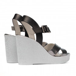 Women sandals 5081 silver combined