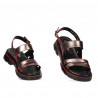 Women sandals 5075 gray pearl+red
