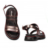 Women sandals 5075 gray pearl+red