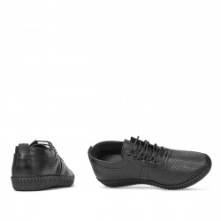 Women loafers, moccasins 6034-1 black