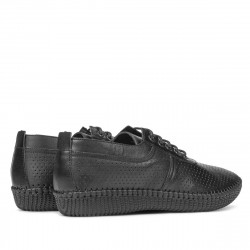 Women loafers, moccasins 6034-1 black
