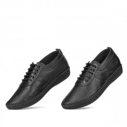 Women loafers, moccasins 6034-1 black