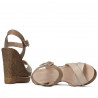 Women sandals 5078 beige+golden