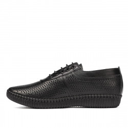 Women loafers, moccasins 6034 black