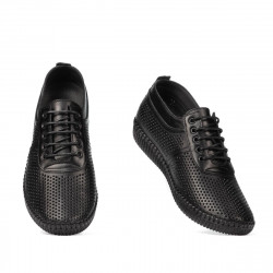 Women loafers, moccasins 6034 black