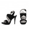 Women sandals 1286 black antilopa