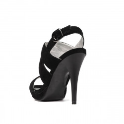 Women sandals 1286 black antilopa