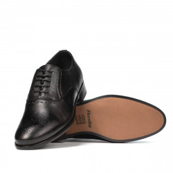 Men stylish, elegant shoes 932 black