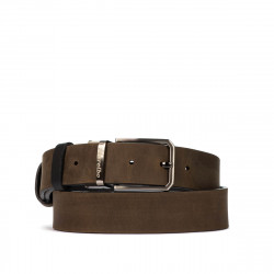 Men belt 54b bicolored black+brown