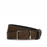 Men belt 54b bicolored black+brown