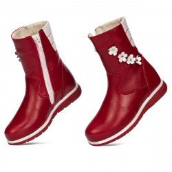 Small children knee boots 107c red combined
