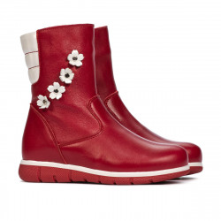 Small children knee boots 107c red combined