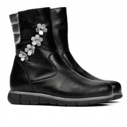 Small children knee boots 107c black combined