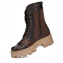 Women boots 3358 a brown combined
