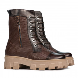 Women boots 3358 a brown combined