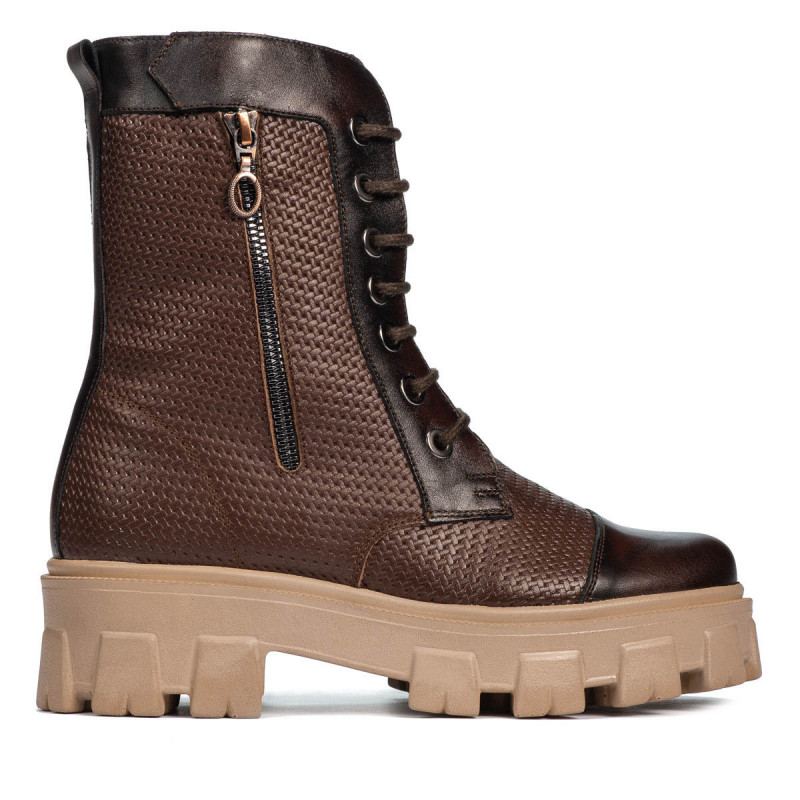 Women boots 3358 a brown combined