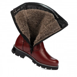 Children knee boots 3026 burgundy combined