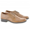 Men stylish, elegant shoes 787 brown cerat
