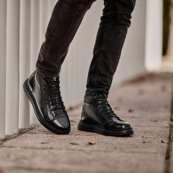 Men boots 4125 black combined lifestyle