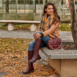 Women knee boots 3365 bordo lifestyle