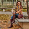 Women knee boots 3365 bordo lifestyle
