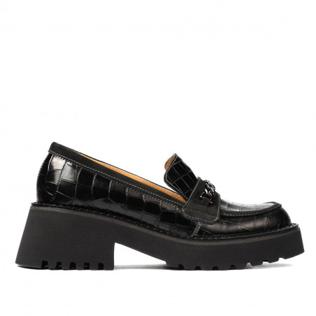 Women casual shoes 6041 croco black combined