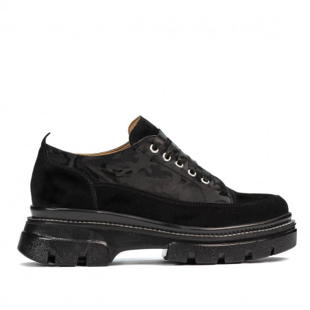 Women casual shoes 6043 black velour combined