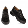 Women casual shoes 6043 black velour combined