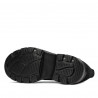 Women casual shoes 6043 black velour combined