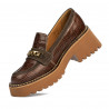 Women casual shoes 6041 croco brown combined
