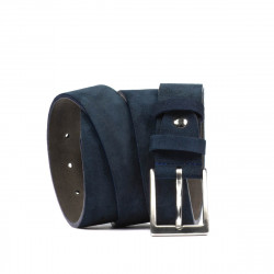 Men belt 05b blue velour