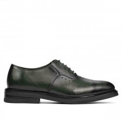 Men stylish, elegant shoes 937 a green