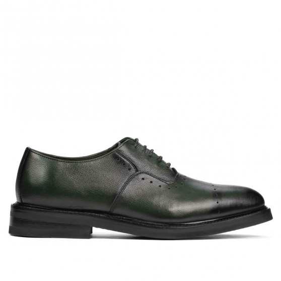Men stylish, elegant shoes 937 a green