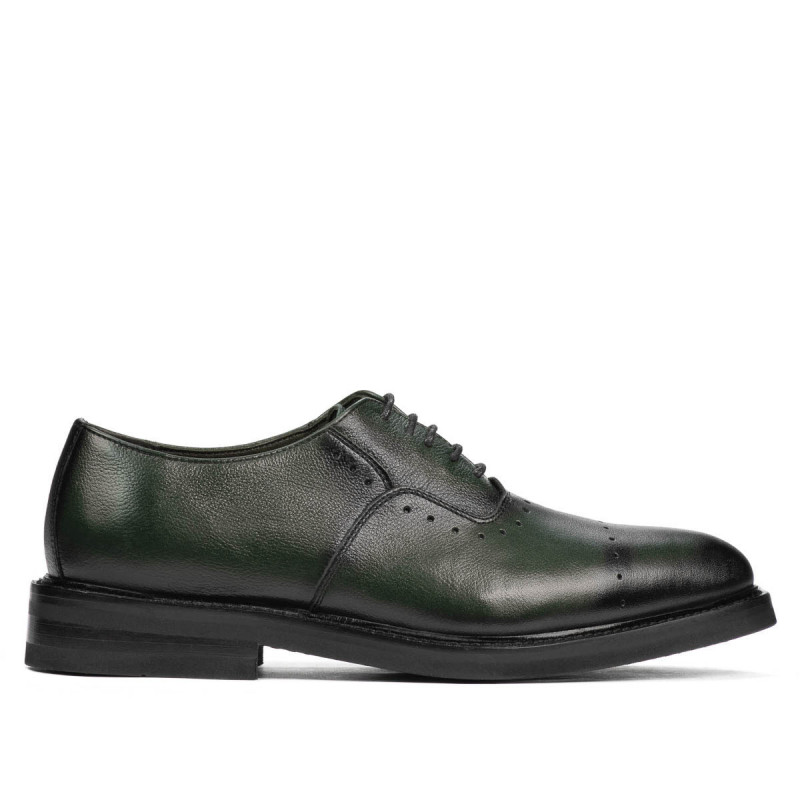 Men stylish, elegant shoes 937 a green