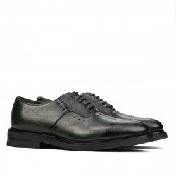 Men stylish, elegant shoes 937 a green