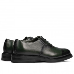 Men stylish, elegant shoes 937 a green