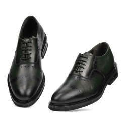 Men stylish, elegant shoes 937 a green