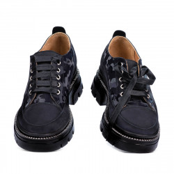 Women casual shoes 6043 indigo velour combined