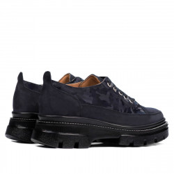 Women casual shoes 6043 indigo velour combined