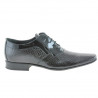 Men stylish, elegant shoes 798 croco patent black