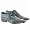 Men stylish, elegant shoes 798 croco patent black