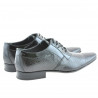 Men stylish, elegant shoes 798 croco patent black