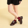 Women casual shoes 6025 patent bordo