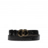 Women belt 29m croco black