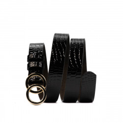 Women belt 29m croco black
