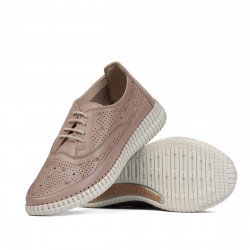 Women loafers, moccasins 6045 nude