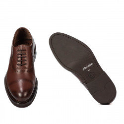 Men stylish, elegant shoes 937 a cognac