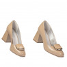 Women stylish, elegant shoes 1291 patent beige
