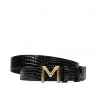 Women belt 13m croco black lucios