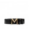 Women belt 13m croco black lucios
